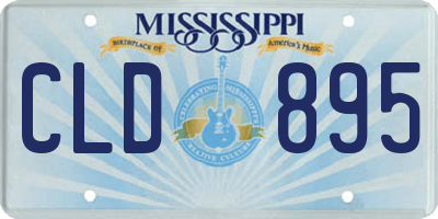 MS license plate CLD895