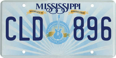 MS license plate CLD896