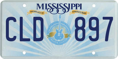 MS license plate CLD897