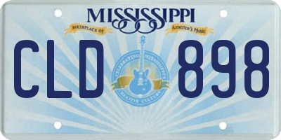 MS license plate CLD898