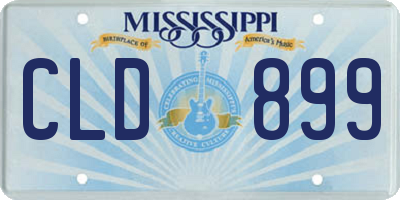 MS license plate CLD899