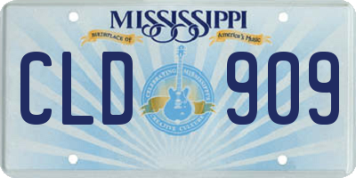 MS license plate CLD909