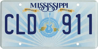 MS license plate CLD911