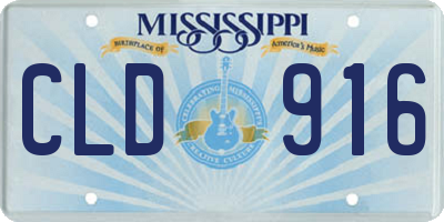 MS license plate CLD916