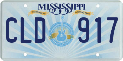 MS license plate CLD917