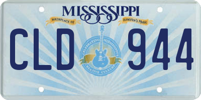 MS license plate CLD944