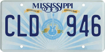 MS license plate CLD946