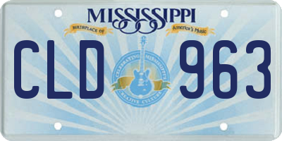 MS license plate CLD963