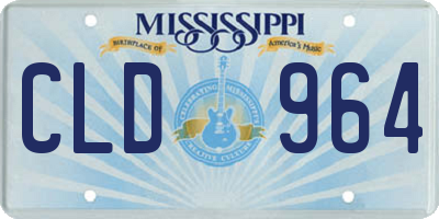 MS license plate CLD964