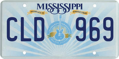 MS license plate CLD969