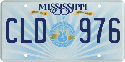 MS license plate CLD976