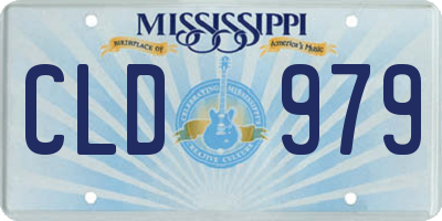 MS license plate CLD979