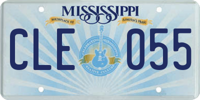MS license plate CLE055