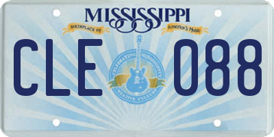 MS license plate CLE088