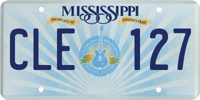 MS license plate CLE127