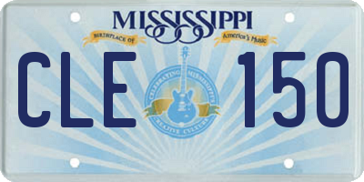 MS license plate CLE150