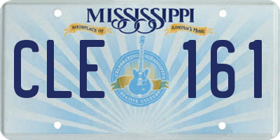 MS license plate CLE161
