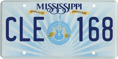 MS license plate CLE168