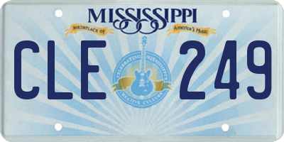 MS license plate CLE249
