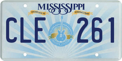 MS license plate CLE261