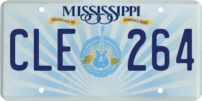 MS license plate CLE264