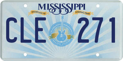 MS license plate CLE271