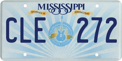 MS license plate CLE272