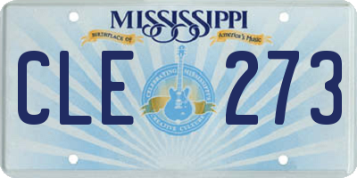 MS license plate CLE273