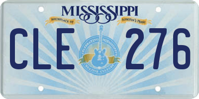 MS license plate CLE276