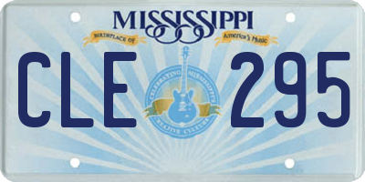MS license plate CLE295