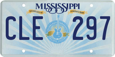MS license plate CLE297