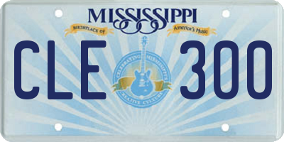 MS license plate CLE300
