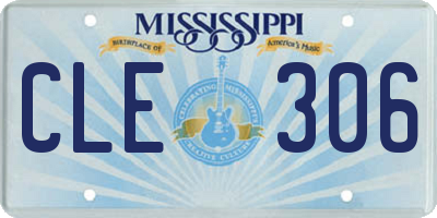 MS license plate CLE306