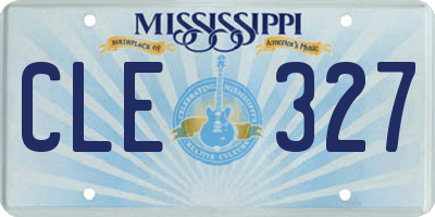 MS license plate CLE327