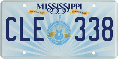 MS license plate CLE338