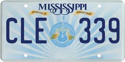 MS license plate CLE339