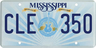 MS license plate CLE350