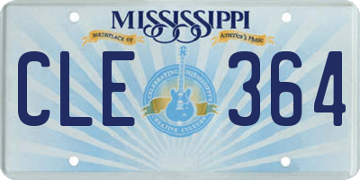 MS license plate CLE364