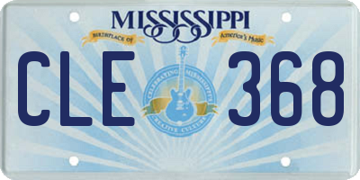 MS license plate CLE368