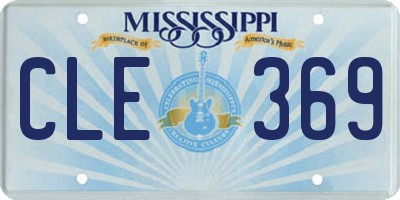 MS license plate CLE369