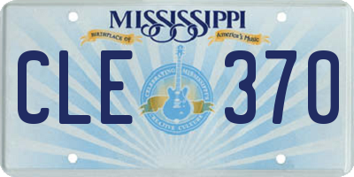 MS license plate CLE370