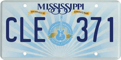 MS license plate CLE371