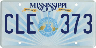 MS license plate CLE373