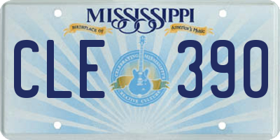 MS license plate CLE390