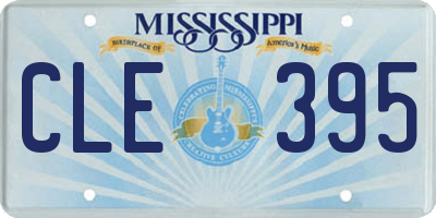 MS license plate CLE395