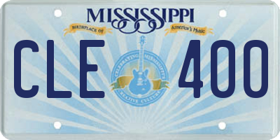 MS license plate CLE400