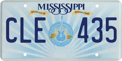 MS license plate CLE435