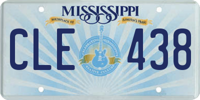 MS license plate CLE438