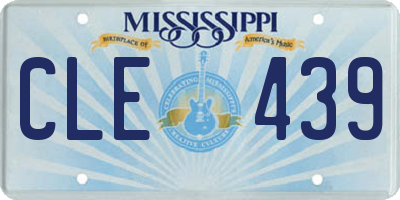 MS license plate CLE439