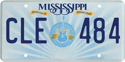 MS license plate CLE484